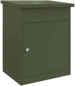 vidaXL Θυρίδα Πακέτων με αποθήκευση Λαδί 47,5 x 38 x 59 εκ. Ατσάλι