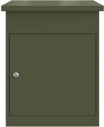 vidaXL Θυρίδα Πακέτων με αποθήκευση Λαδί 47,5 x 38 x 59 εκ. Ατσάλι