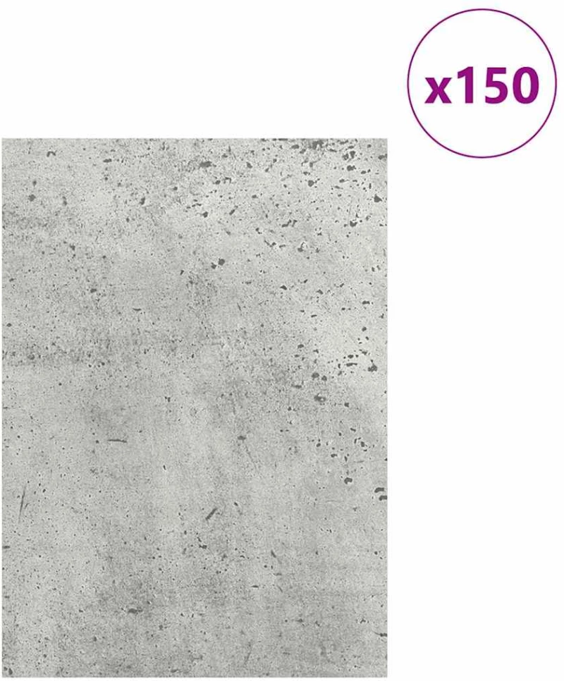 vidaXL Διακοσμητικά Πάνελ 150 pcs Σκυρόδεμα Γκρι 15 x 21 x 0.27 εκ.