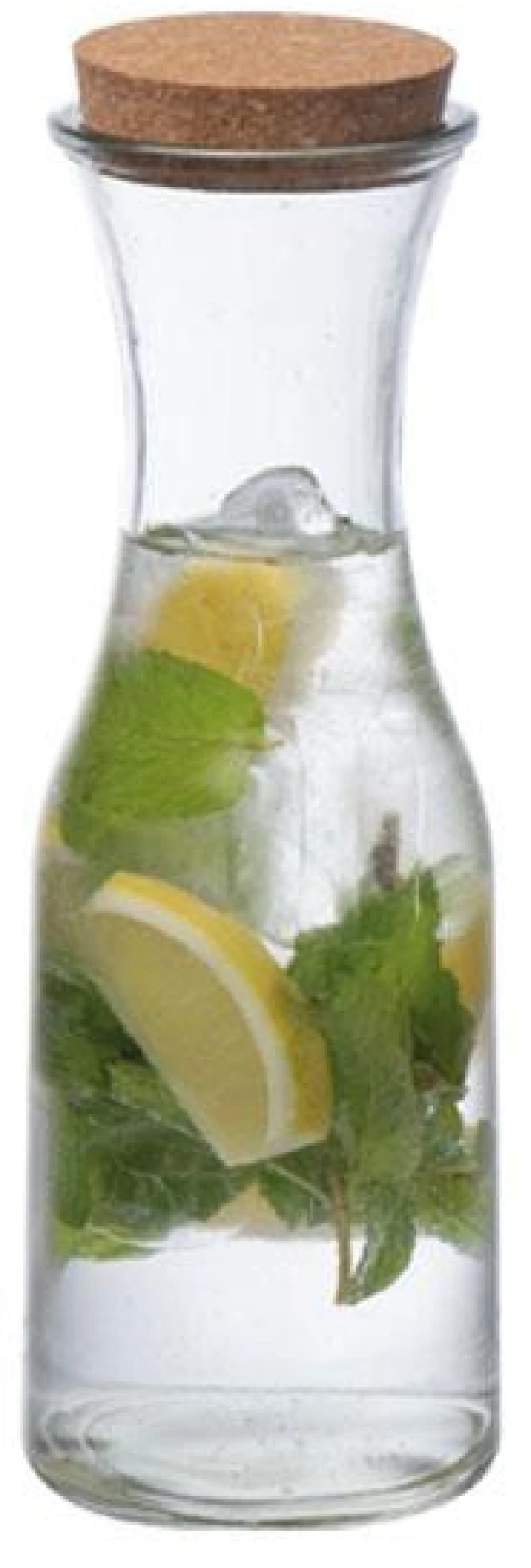 Καράφα γυάλινη 1000ml με πώμα από φελλό 9,5x28,2εκ.