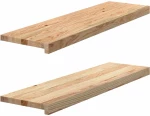 vidaXL Περβάζια παραθύρων 2 τεμ. 90x30x2 εκ. Ακατέργαστο Μασίφ Δρυός