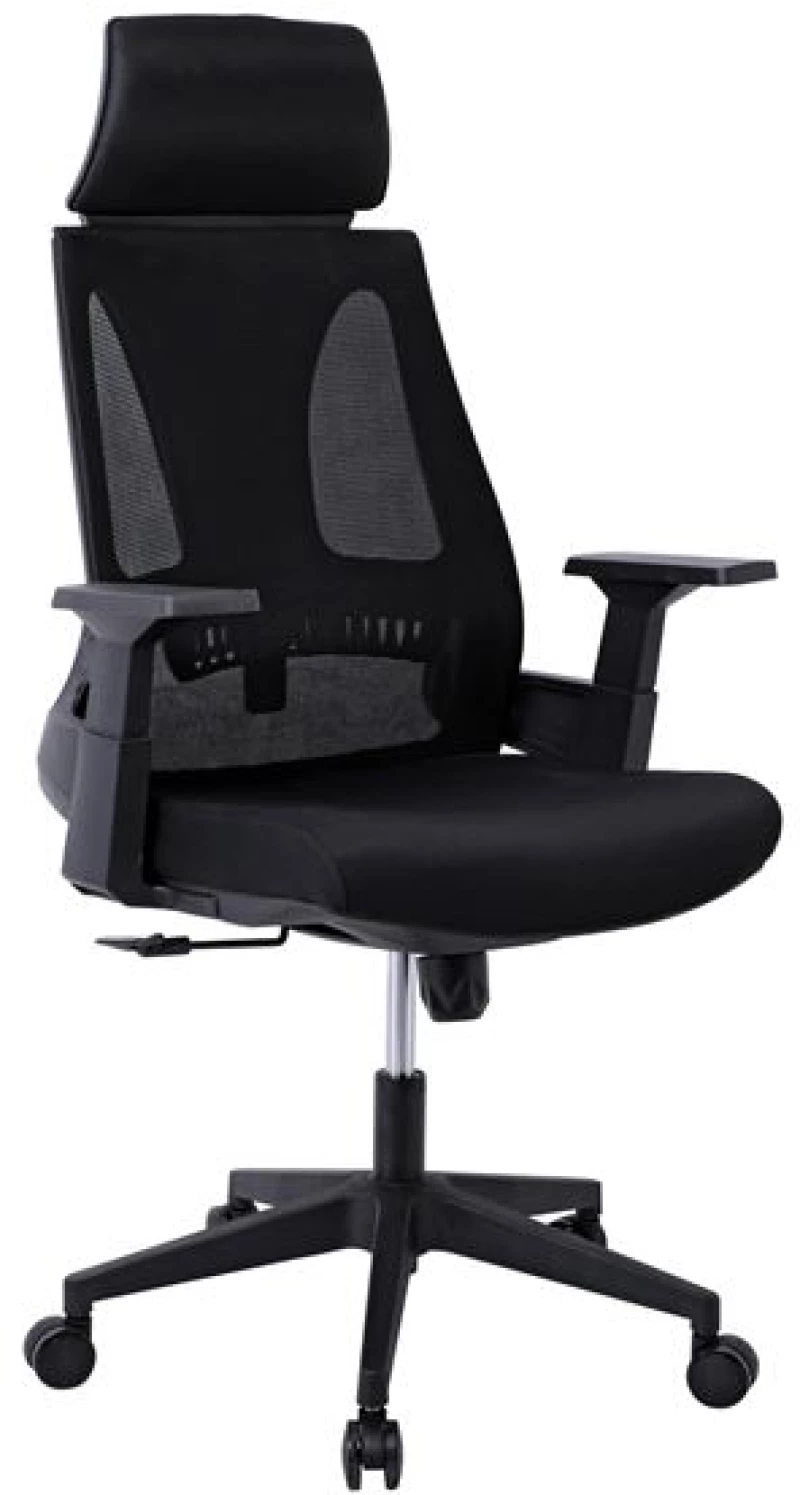 Καρέκλα γραφείου διευθυντή Andy ύφασμα mesh μαύρο 50x50x114/124