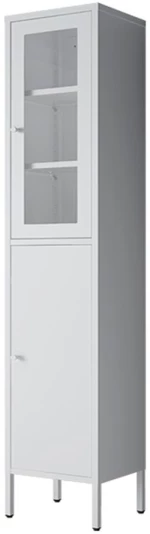 Ντουλάπι μεταλλικό Nextdeco με 2 πόρτες λευκό Υ180x35x30εκ.