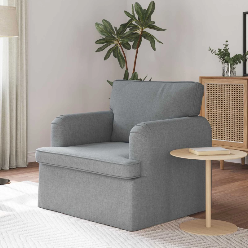 vidaXL Καναπές Ανοιχτό γκρι 84 x 80 x 85 εκ ύφασμα