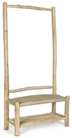 Έπιπλο εισόδου Nextdeco Kwarta κρεμάστρα παπουτσοθήκη teak Υ180x90x40εκ