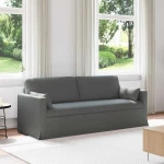 vidaXL Καναπές Σκούρο Γκρι 198 x 78 x 80 εκ ύφασμα