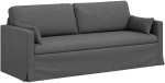 vidaXL Καναπές Σκούρο Γκρι 198 x 78 x 80 εκ ύφασμα