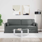 vidaXL Καναπές Σκούρο Γκρι 198 x 78 x 80 εκ ύφασμα