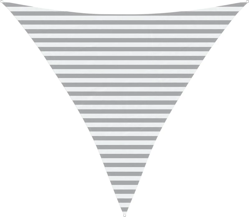 vidaXL Πανί σκιάς Ανοιχτό Γκρι και Λευκό 3,6 x 3,6 x 3,6 m
