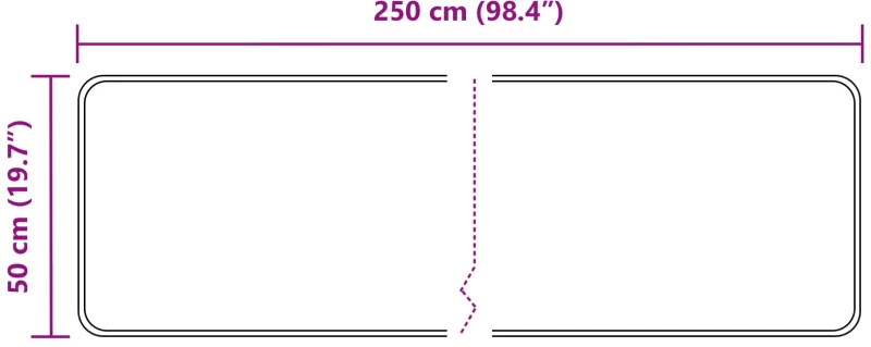 vidaXL Χαλί Runner MARSA Γκρι 50 x 250 εκ. Πολυέστερ και PVC