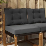 vidaXL Μαξιλάρι Καναπέ Εξωτερικού Χώρου 2 pcs Ανθρακί Πολυεστέρας