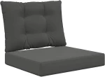 vidaXL Μαξιλάρι Καναπέ Εξωτερικού Χώρου 2 pcs Ανθρακί Πολυεστέρας