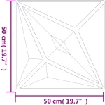 vidaXL Πάνελ τοίχου Αστέρι 12 pcs Άσπρο Αστέρι 50 x 50 cm Φελιζόλ XPS