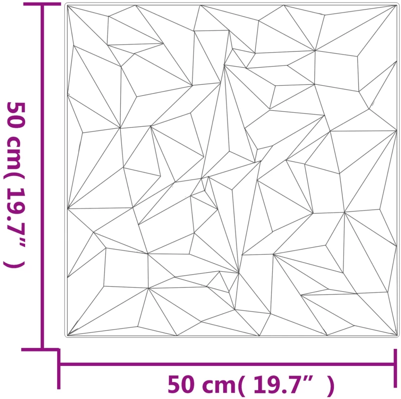 vidaXL Πάνελ τοίχου 24 pcs Λευκό 50 x 50 cm Φελιζόλ XPS