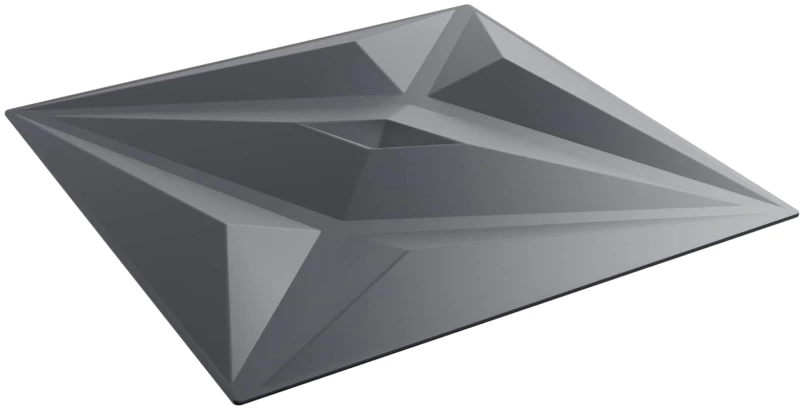 vidaXL Πάνελ τοίχου Αστέρι 24 pcs Αστέρι Γκρι 50 x 50 cm Φελιζόλ XPS