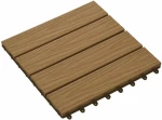 vidaXL Πλάκα Κατασκευής 3D Σχεδίαση 11 pcs Ξύλο teak 30 x 30 cm WPC
