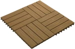 vidaXL Πλάκα Κατασκευής 3D Σχεδίαση 11 pcs Ξύλο teak 30 x 30 cm WPC