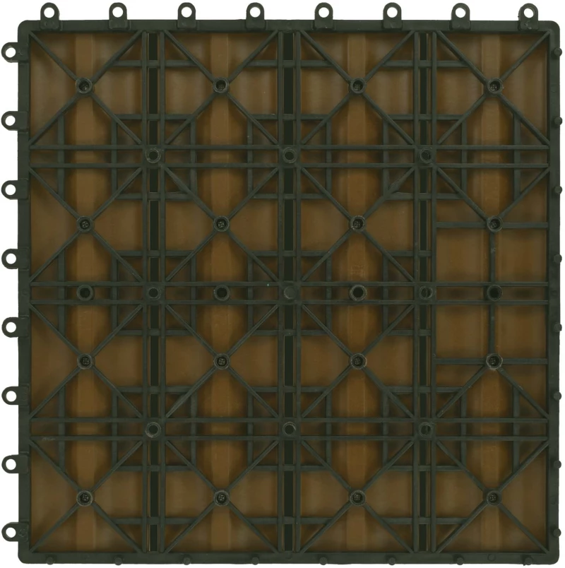 vidaXL Πλάκα Κατασκευής 3D Σχεδίαση 11 pcs Ξύλο teak 30 x 30 cm WPC