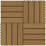 vidaXL Πλάκα Κατασκευής 3D Σχεδίαση 11 pcs Ξύλο teak 30 x 30 cm WPC