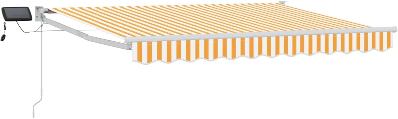 vidaXL Χειροκίνητη αναδιπλούμενη τέντα με LED 3 x 2,5 μ