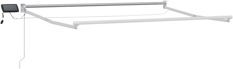 vidaXL Χειροκίνητη αναδιπλούμενη τέντα με LED 3 x 2,5 μ