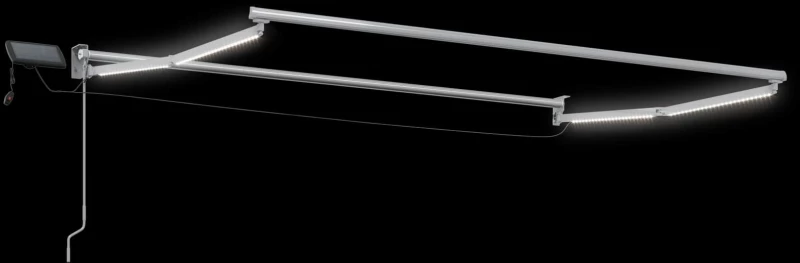 vidaXL Χειροκίνητη αναδιπλούμενη τέντα με LED 3 x 2,5 μ