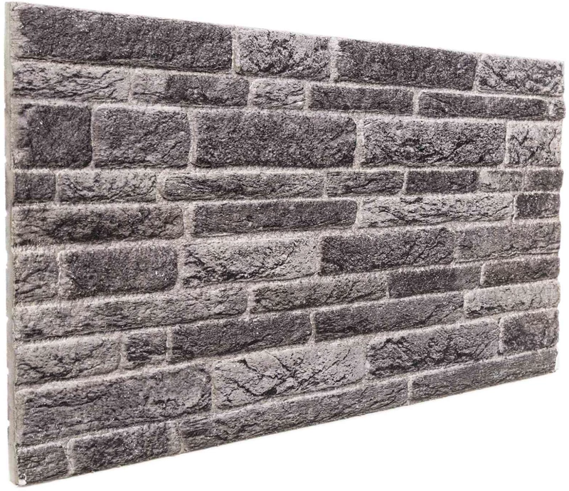 vidaXL Πάνελ τοίχου 10 pcs Ανθρακί 100 x 50 cm Αφρός EPS