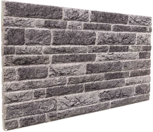 vidaXL Πάνελ τοίχου 10 pcs Ανθρακί 100 x 50 cm Αφρός EPS