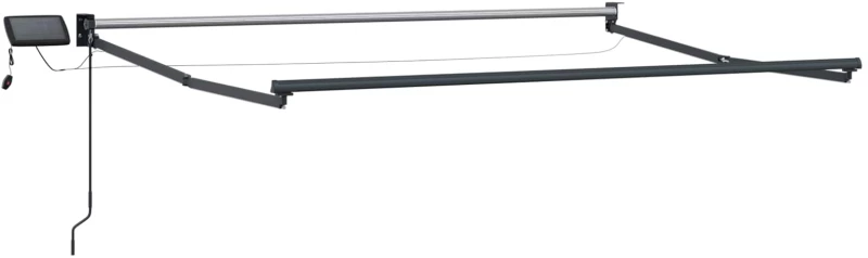 vidaXL Χειροκίνητη αναδιπλούμενη τέντα με LED 3,5 x 2 m