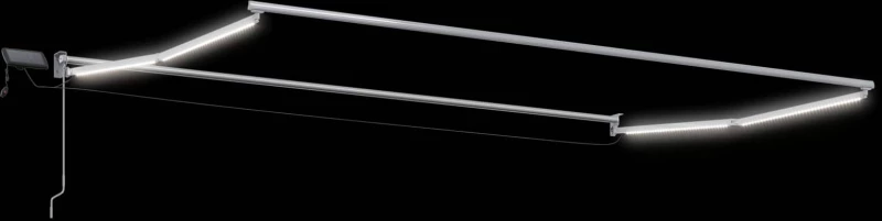 vidaXL Χειροκίνητη αναδιπλούμενη τέντα με LED 5 x 3 m