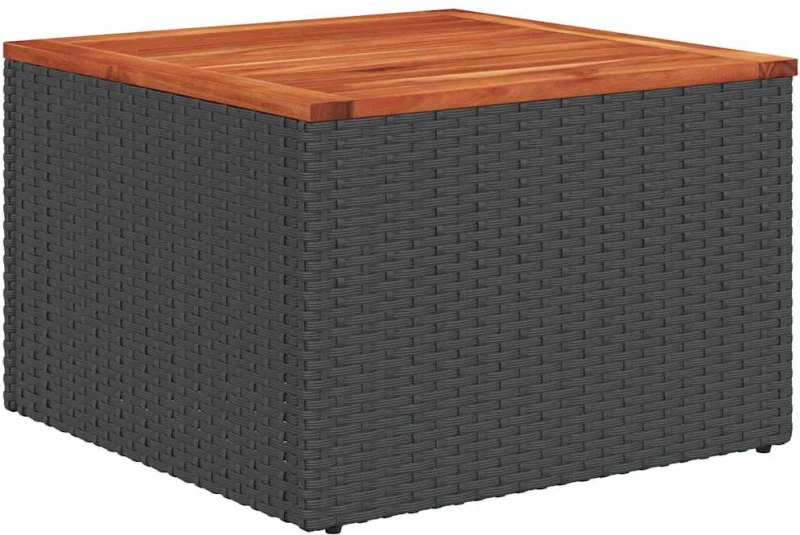 vidaXL Σετ Καναπέ Κήπου με μαξιλάρι 7 pcs Μαύρο συνθετικό ρατάν