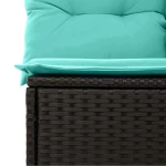 vidaXL Σετ Καναπέ Κήπου με μαξιλάρι 7 pcs Μαύρο συνθετικό ρατάν