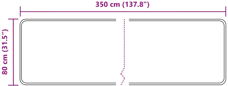vidaXL Χαλί Runner MARSA Άμμος 80 x 350 εκ. Πολυέστερ και PVC