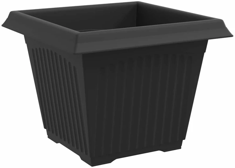 vidaXL Γλάστρες φυτών 6 pcs Μαύρο 28,5 x 28,5 x 22 εκ Πλαστικό