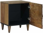 vidaXL Κομοδίνο Καφέ 40 x 33,5 x 46 εκ Στερεό ξύλο μάνγκο