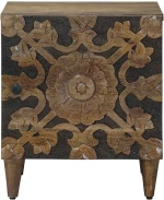 vidaXL Κομοδίνο Καφέ 40 x 33,5 x 46 εκ Στερεό ξύλο μάνγκο