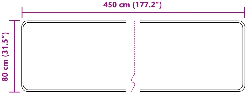 vidaXL Χαλί Runner MARSA Άμμος 80 x 450 εκ. Πολυέστερ και PVC
