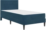 vidaXL Σκελετός κρεβατιού με στρώμα Μπλε 90 x 200 cm Βελούδο