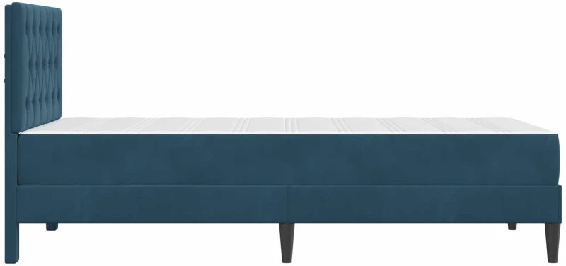 vidaXL Σκελετός κρεβατιού με στρώμα Μπλε 90 x 200 cm Βελούδο