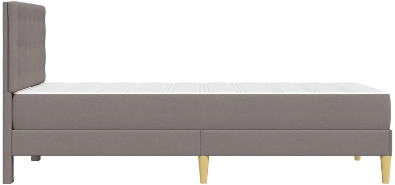 vidaXL Σκελετός κρεβατιού με στρώμα Taupe 90 x 190 cm ύφασμα