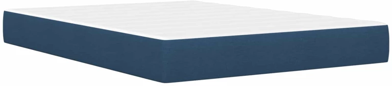 vidaXL Σκελετός κρεβατιού με στρώμα Μπλε 140 x 200 cm ύφασμα