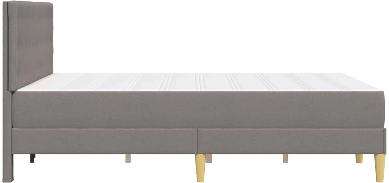 vidaXL Σκελετός κρεβατιού με στρώμα Taupe 140 x 200 cm ύφασμα