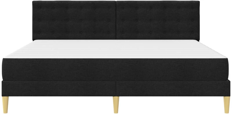 vidaXL Σκελετός κρεβατιού με στρώμα Μαύρο 180 x 200 cm ύφασμα