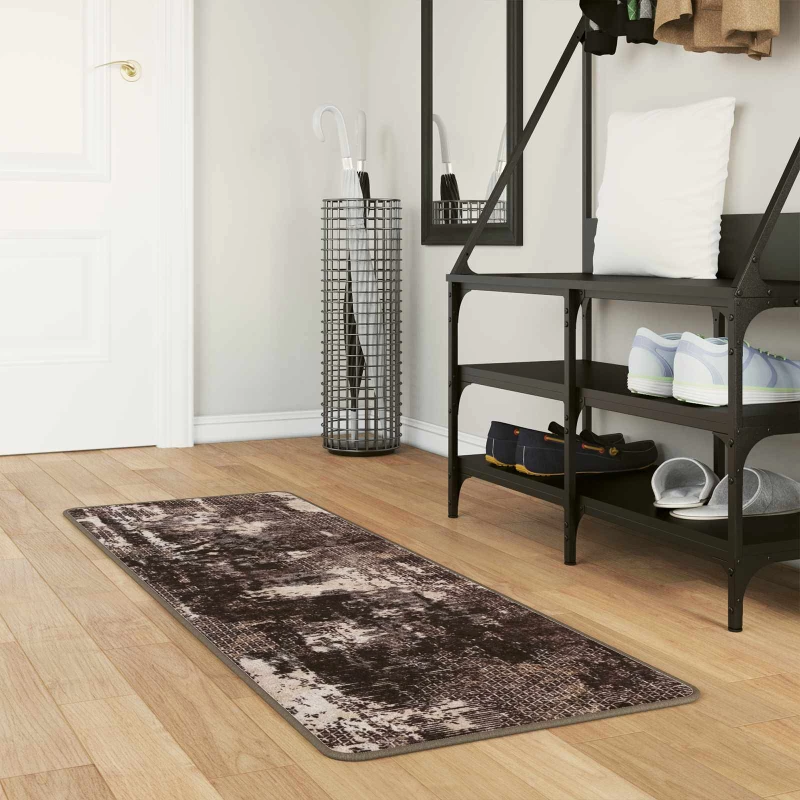 vidaXL Χαλί Runner MARSA Μαύρο 50 x 100 cm Πολυέστερ και PVC