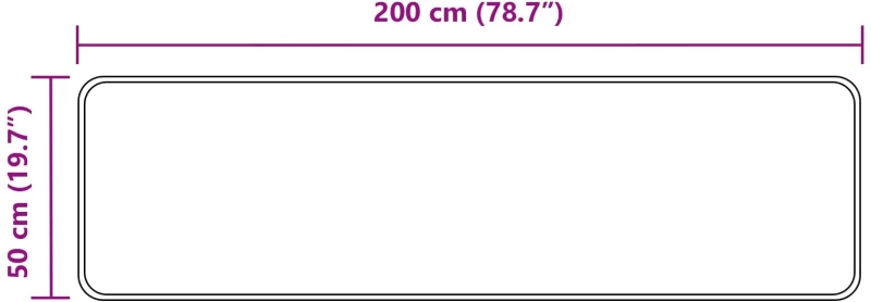 vidaXL Χαλί Runner MARSA Μαύρο 50 x 100 cm Πολυέστερ και PVC