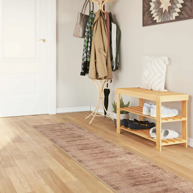 vidaXL Χαλί Runner MARSA Λευκός 50 x 300 εκ Πολυέστερ και PVC