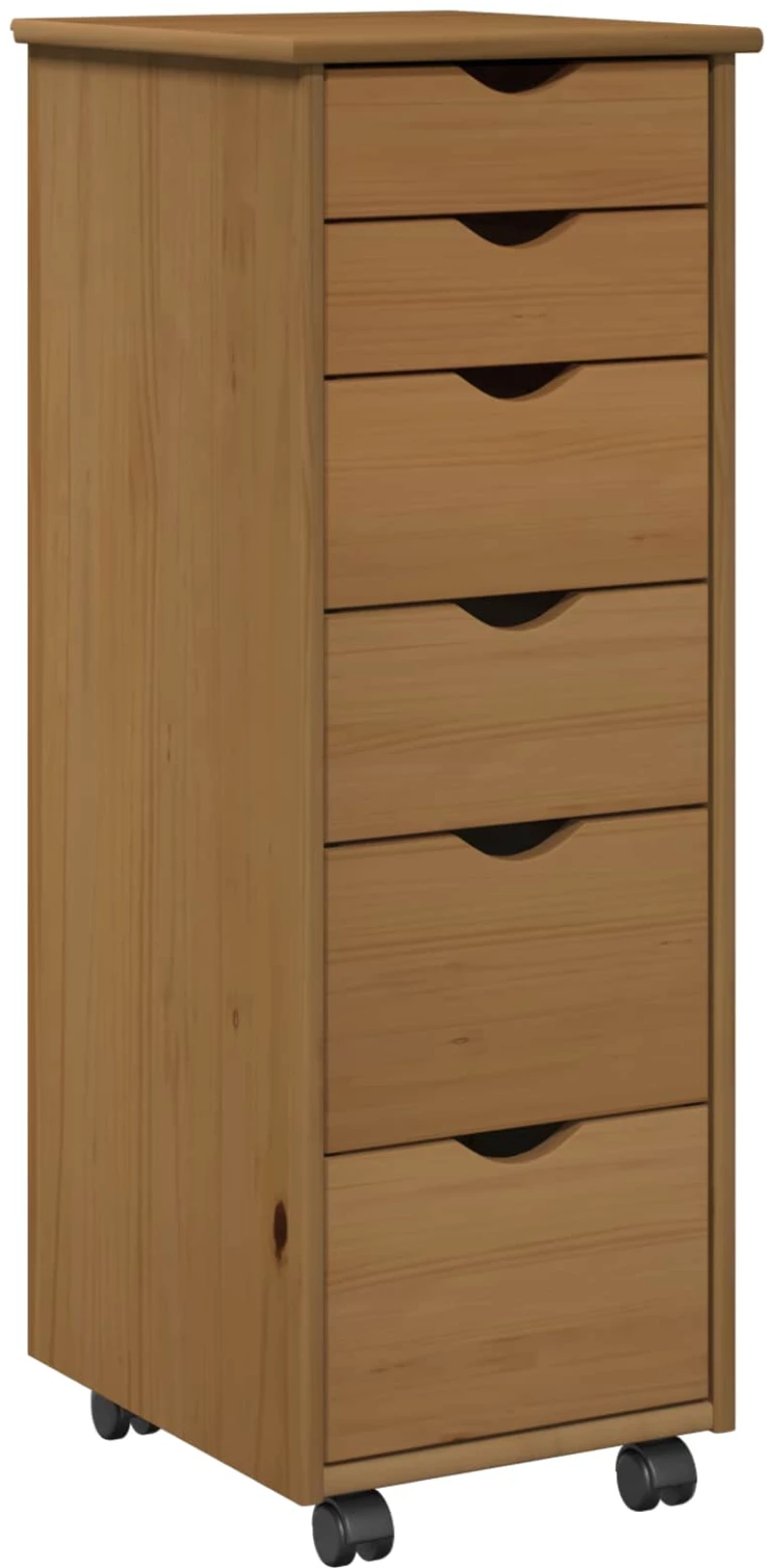 vidaXL Κινητό Ντουλάπι Μέλι Καφέ 34 x 39 x 93,5 εκ Στερεό ξύλο πεύκου