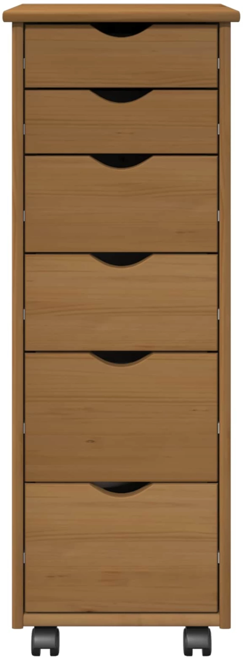 vidaXL Κινητό Ντουλάπι Μέλι Καφέ 34 x 39 x 93,5 εκ Στερεό ξύλο πεύκου