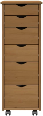 vidaXL Κινητό Ντουλάπι Μέλι Καφέ 34 x 39 x 93,5 εκ Στερεό ξύλο πεύκου