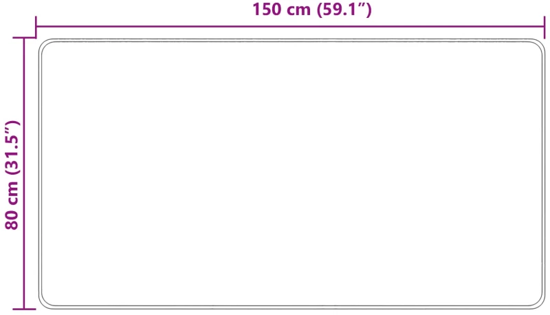 vidaXL Χαλί Runner MARSA Άμμος 80 x 150 cm Πολυέστερ και PVC